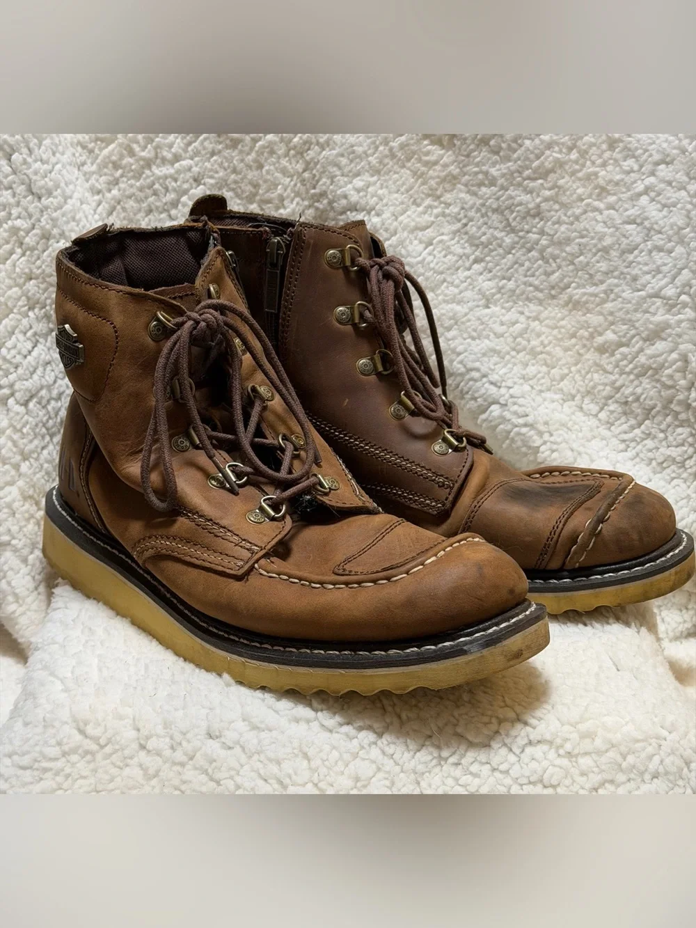 HARLEY-DAVIDSON® FOOTWEAR Men's Hagerman Motorcycle Riding Boots | Brown 10.5